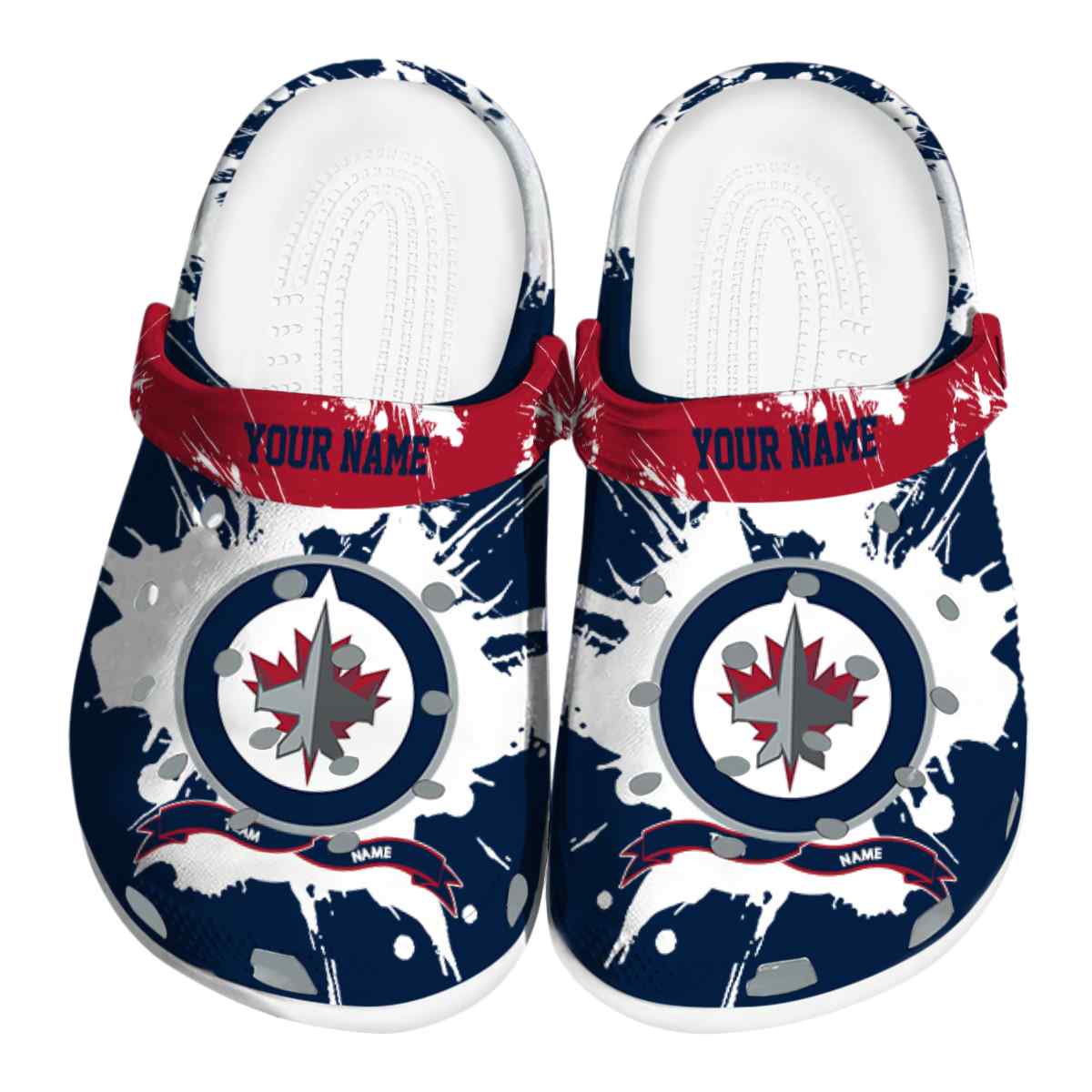 footwearmerch winnipeg jets nhl sport crocs crocband clogs shoes comfortable for men women and kids jbchl