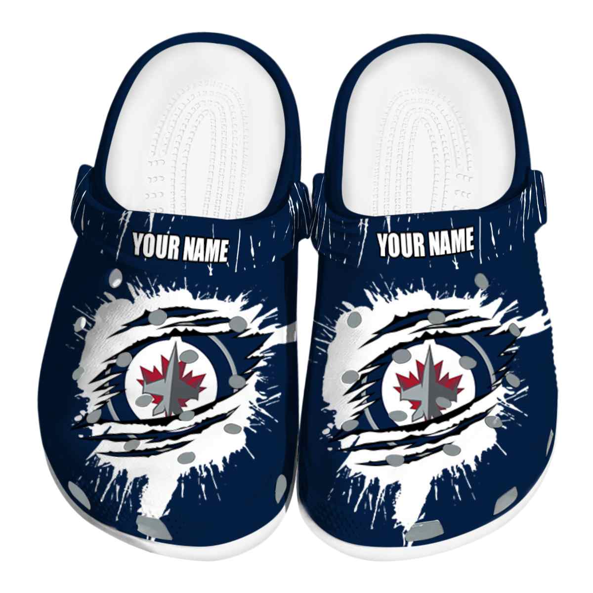 footwearmerch winnipeg jets nhl sport crocs crocband clogs shoes comfortable for men women and kids naal3
