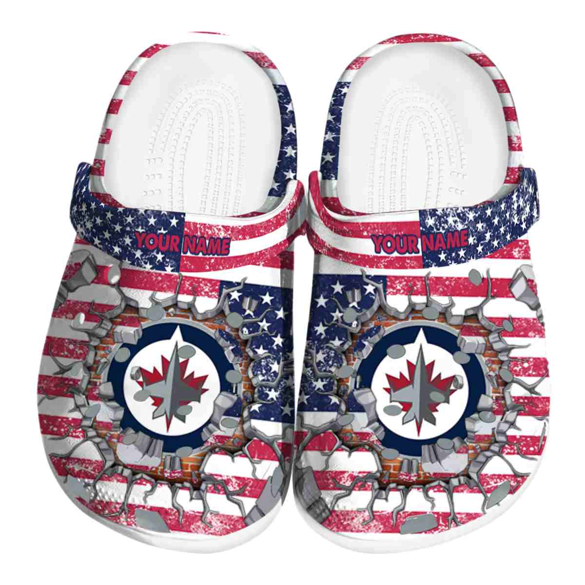footwearmerch winnipeg jets nhl sport crocs crocband clogs shoes comfortable for men women and kids nrwos