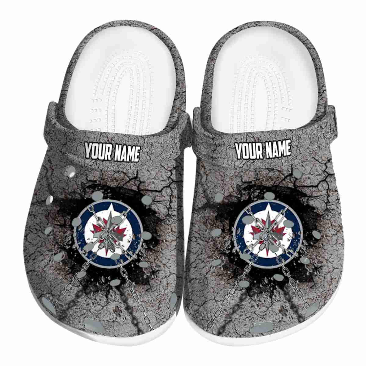 footwearmerch winnipeg jets nhl sport crocs crocband clogs shoes comfortable for men women and kids pmsdi