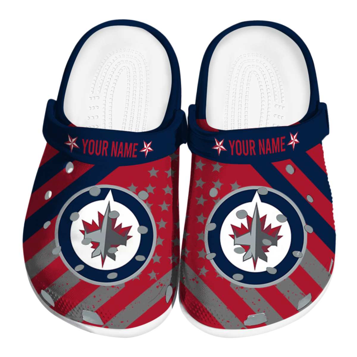 footwearmerch winnipeg jets nhl sport crocs crocband clogs shoes comfortable for men women and kids xxovc