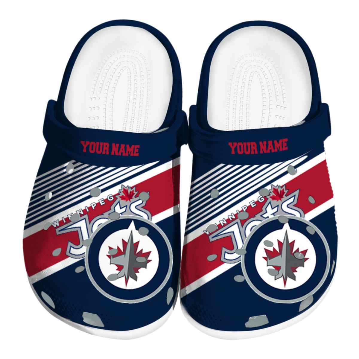 footwearmerch winnipeg jets nhl sport crocs crocband clogs shoes comfortable for men women and kids ziti5