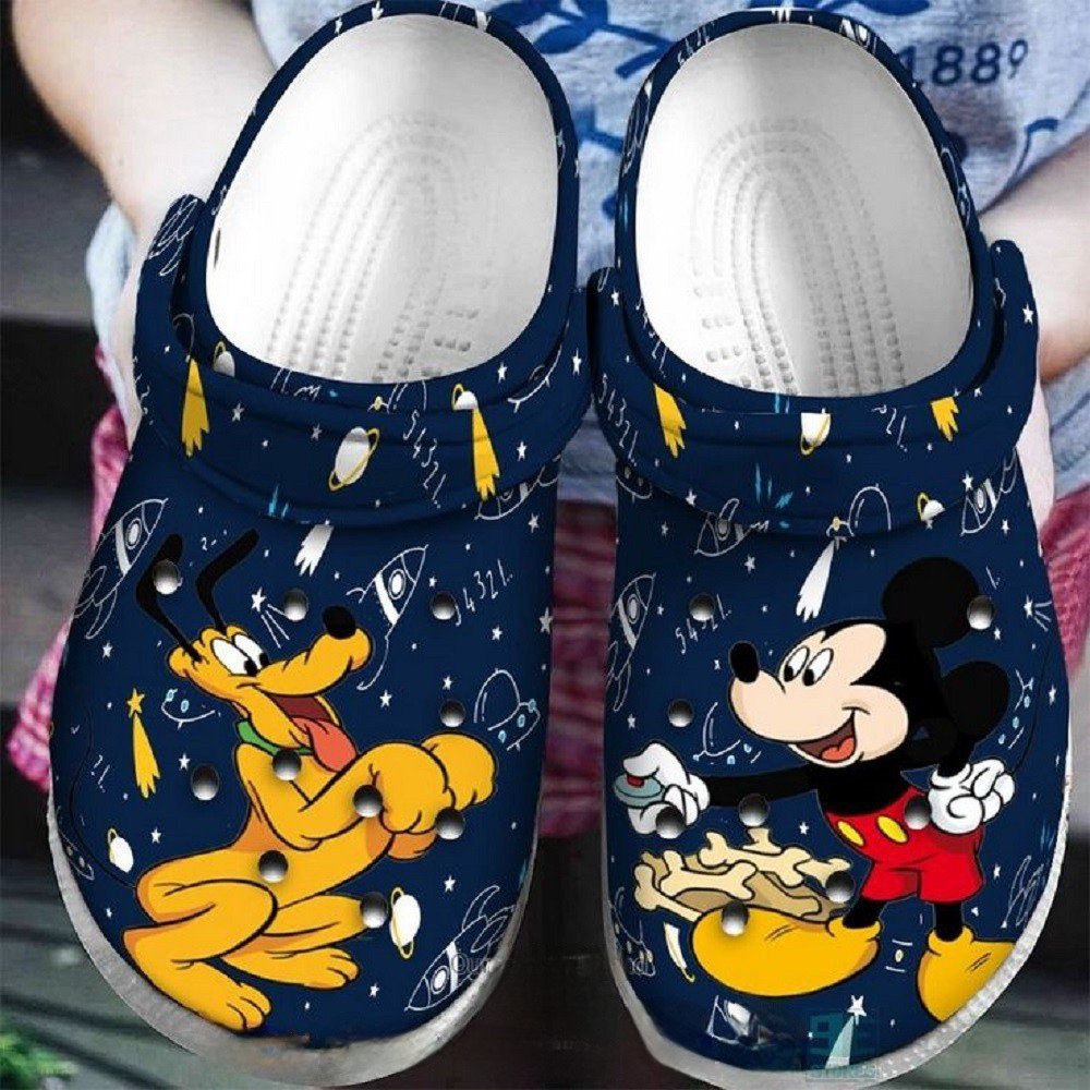 friends mickey and pluto dark blue clogs for kids 26 adults n6ixz