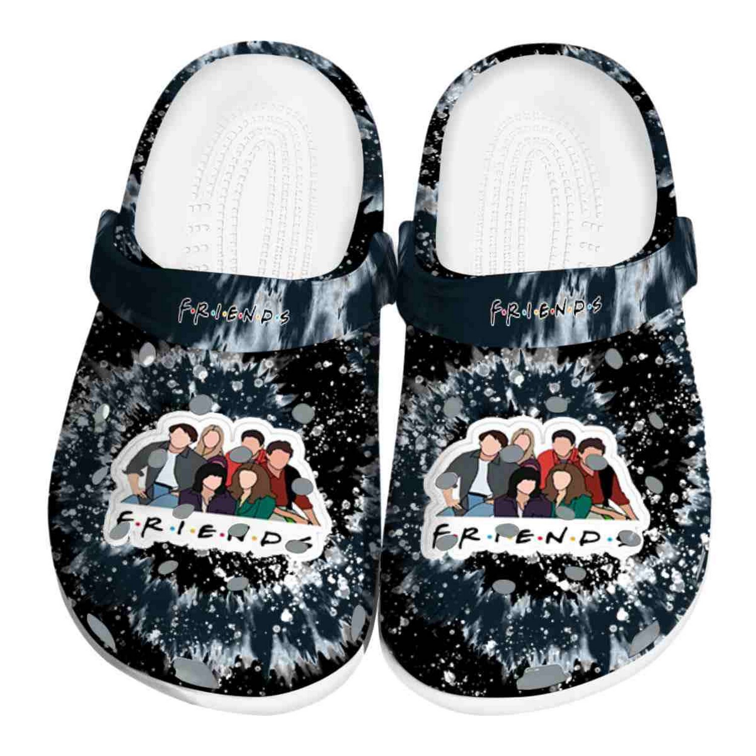 friends tv radiant burst effect clogs for kids 26 adults iv09d