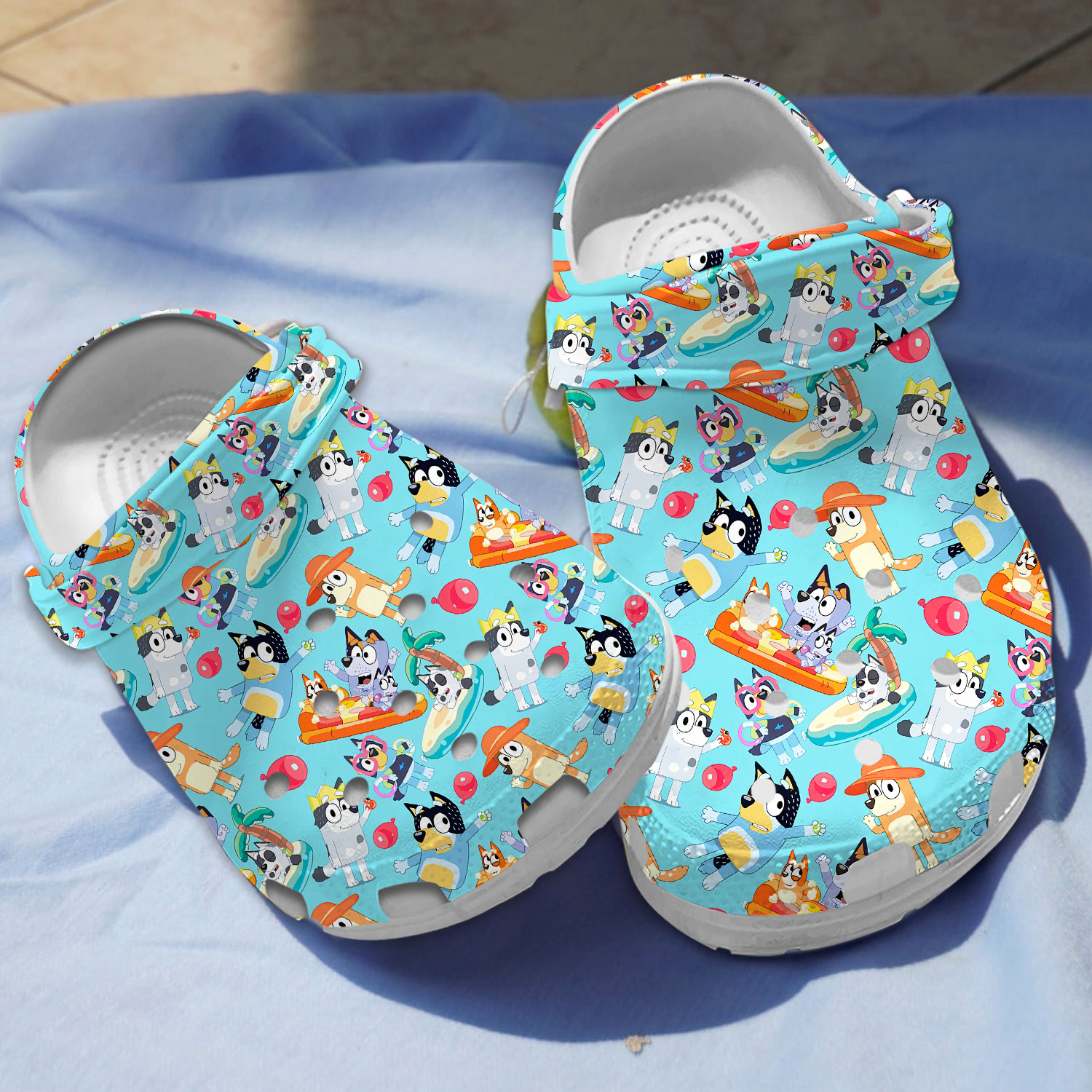 fun summer trip with the bluey family blue clogs for kids and adults j0mal