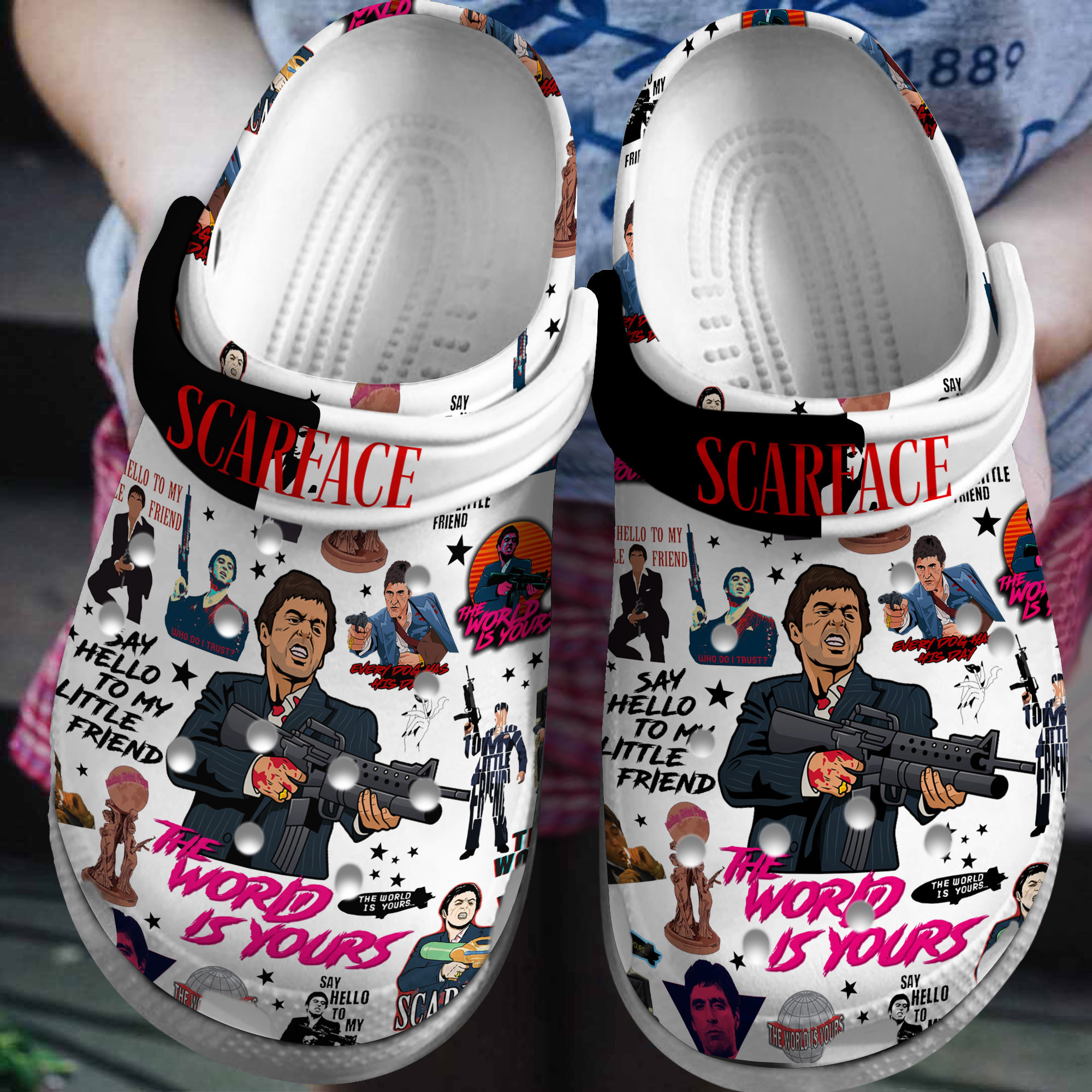 funny 26 cool shoes scarface movie clogs for kids and adults iz1s4