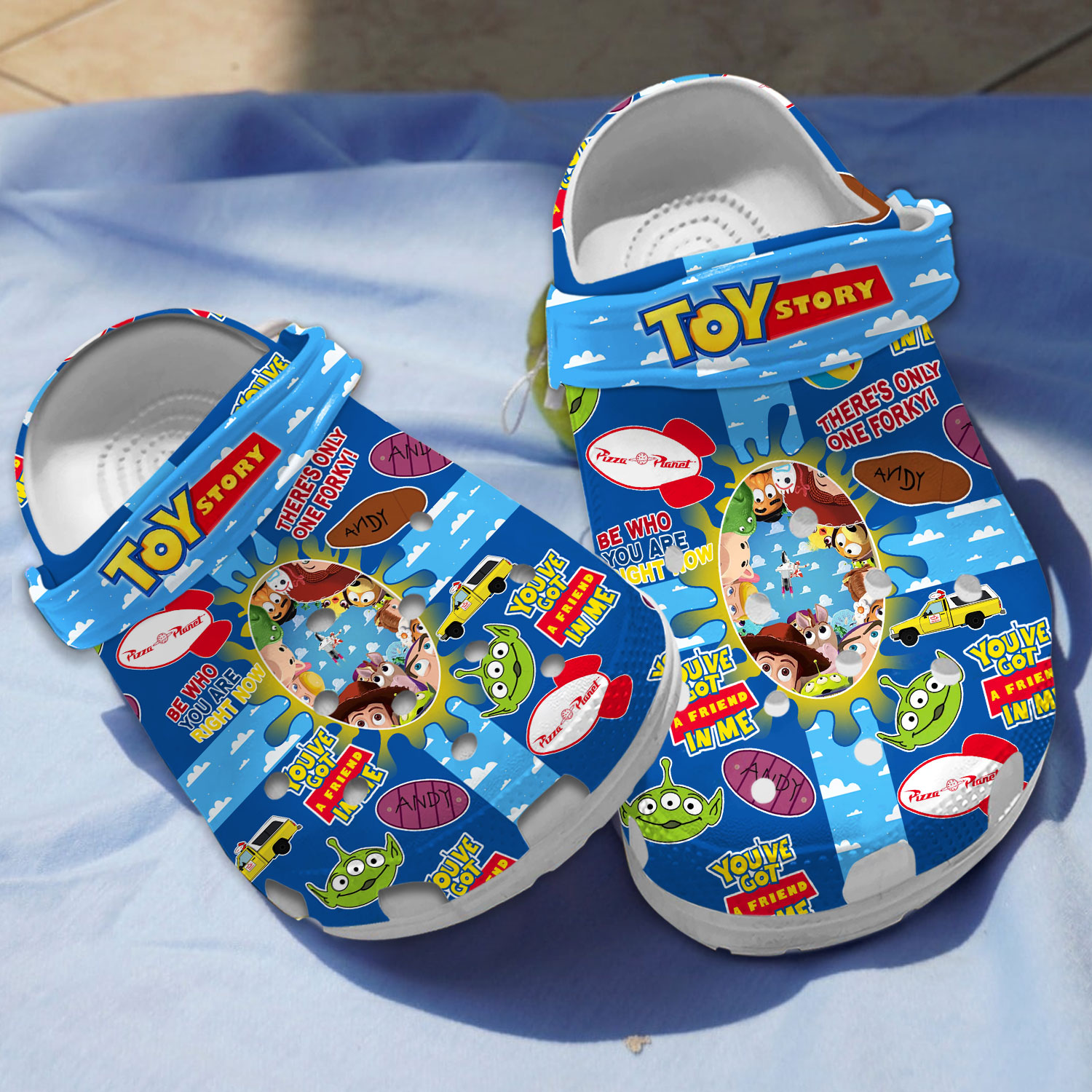 funny blue slippers toy story cartoon clogs for kids and adults ab6lk