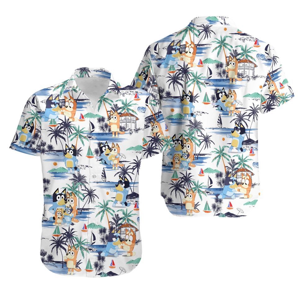 funny bluey family funny summer trip comfortable hawaii shirt xowqm