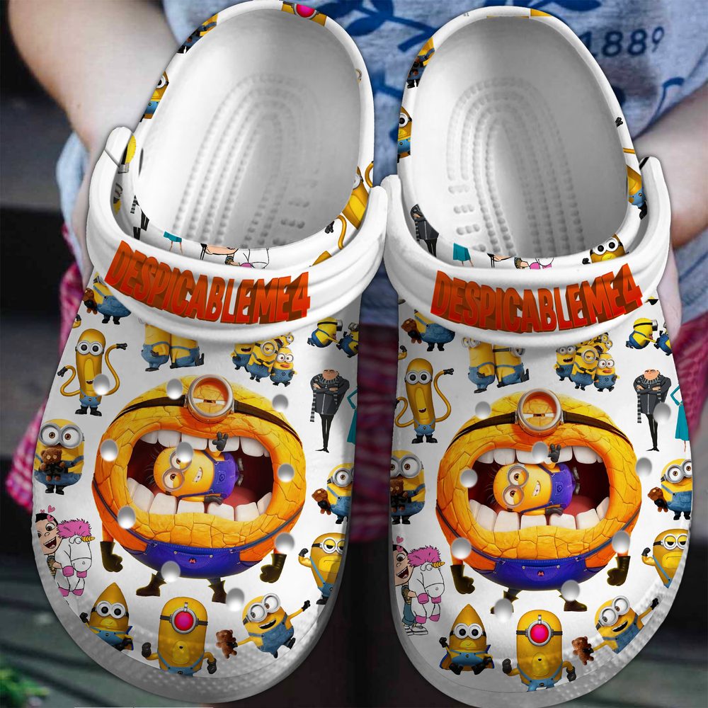 funny cartoon minions despicable me 4 clogs for kids 26 adults fw09l