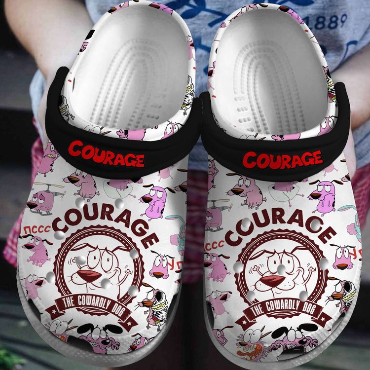funny courage the cowardly dog cartoon unisex clogs ndifp