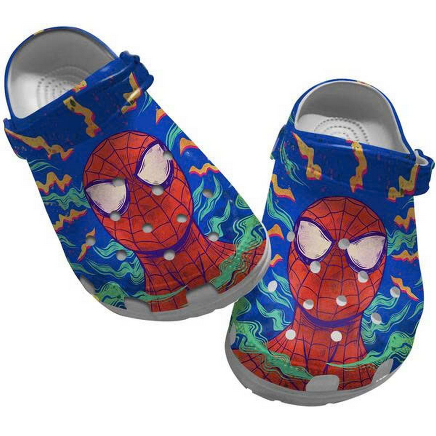 funny face spiderman blue clogs for kids 26 adults ipdf5