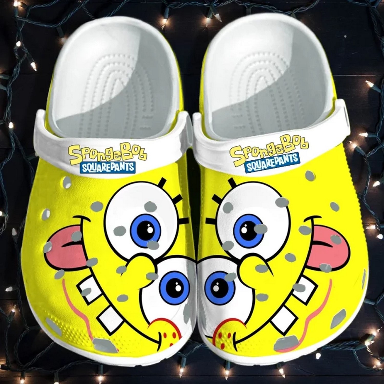 funny face spongebob squarepants yellow clogs for kids and adults rh7jv