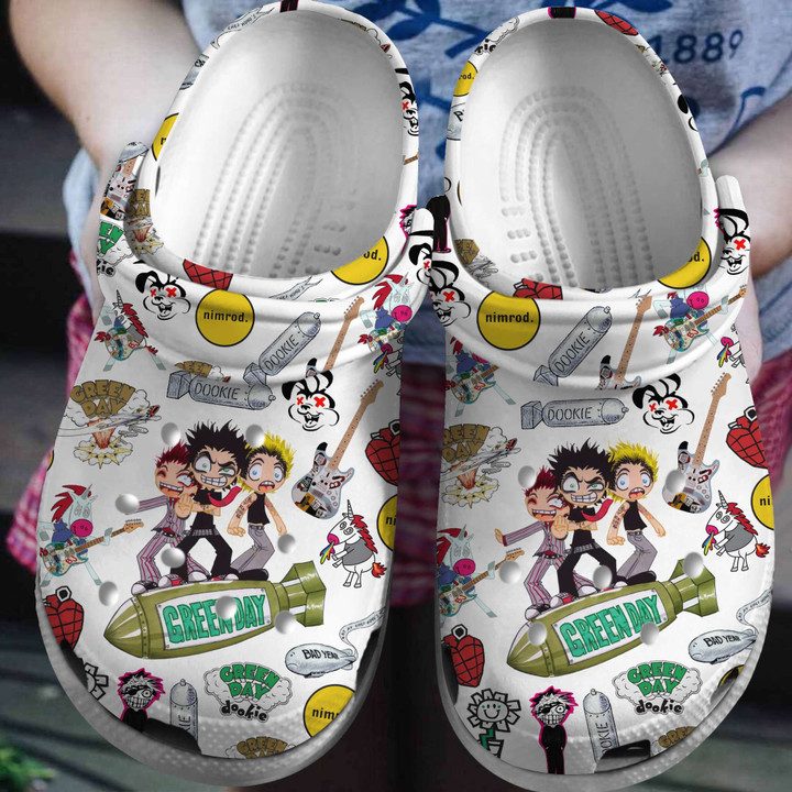 funny green day music crocs for kids 26 adults 4bkc9