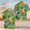 funny kermit and peaneble tropical floral hawaiian shirt jxx79