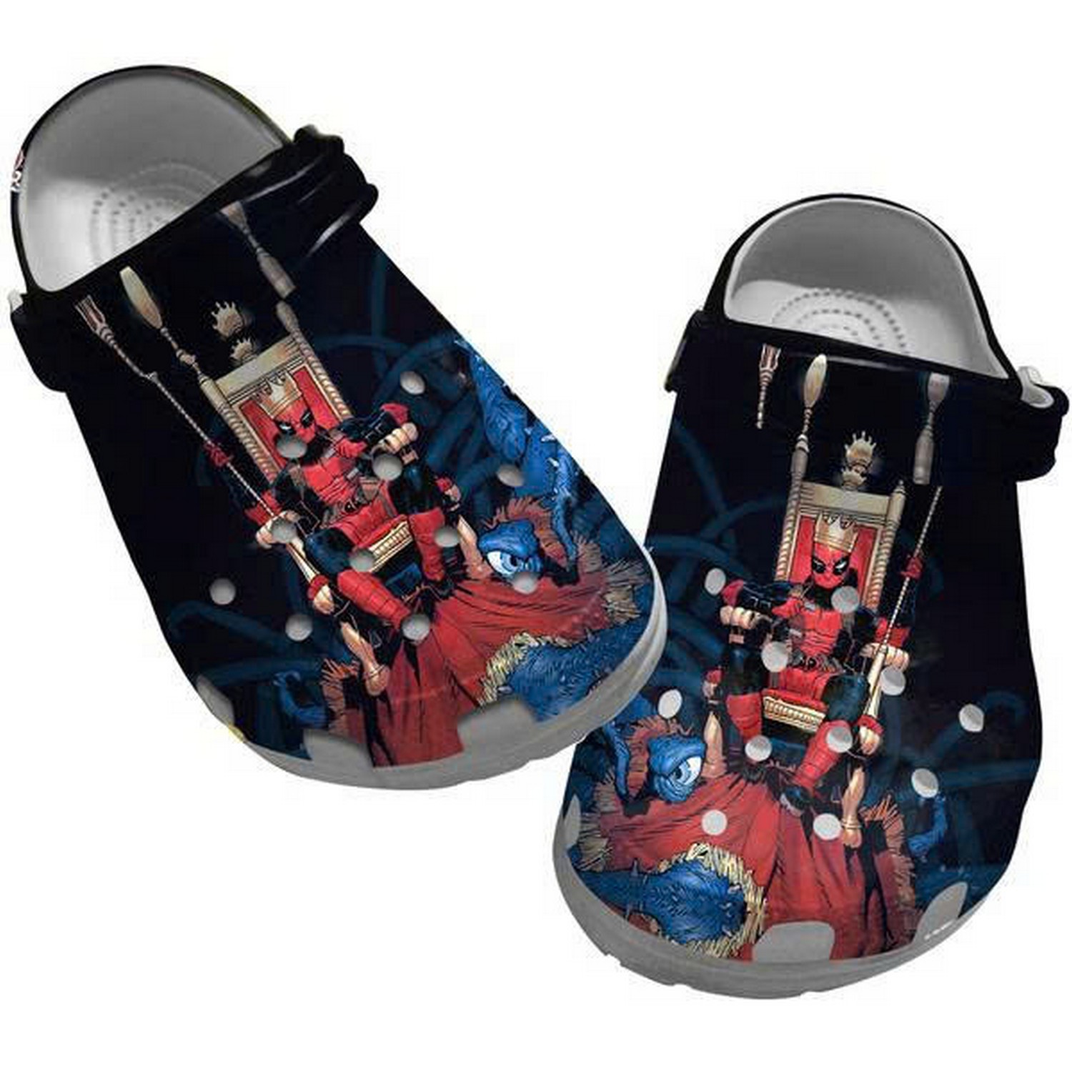 funny king deadpool clogs for kids and adults fg02g