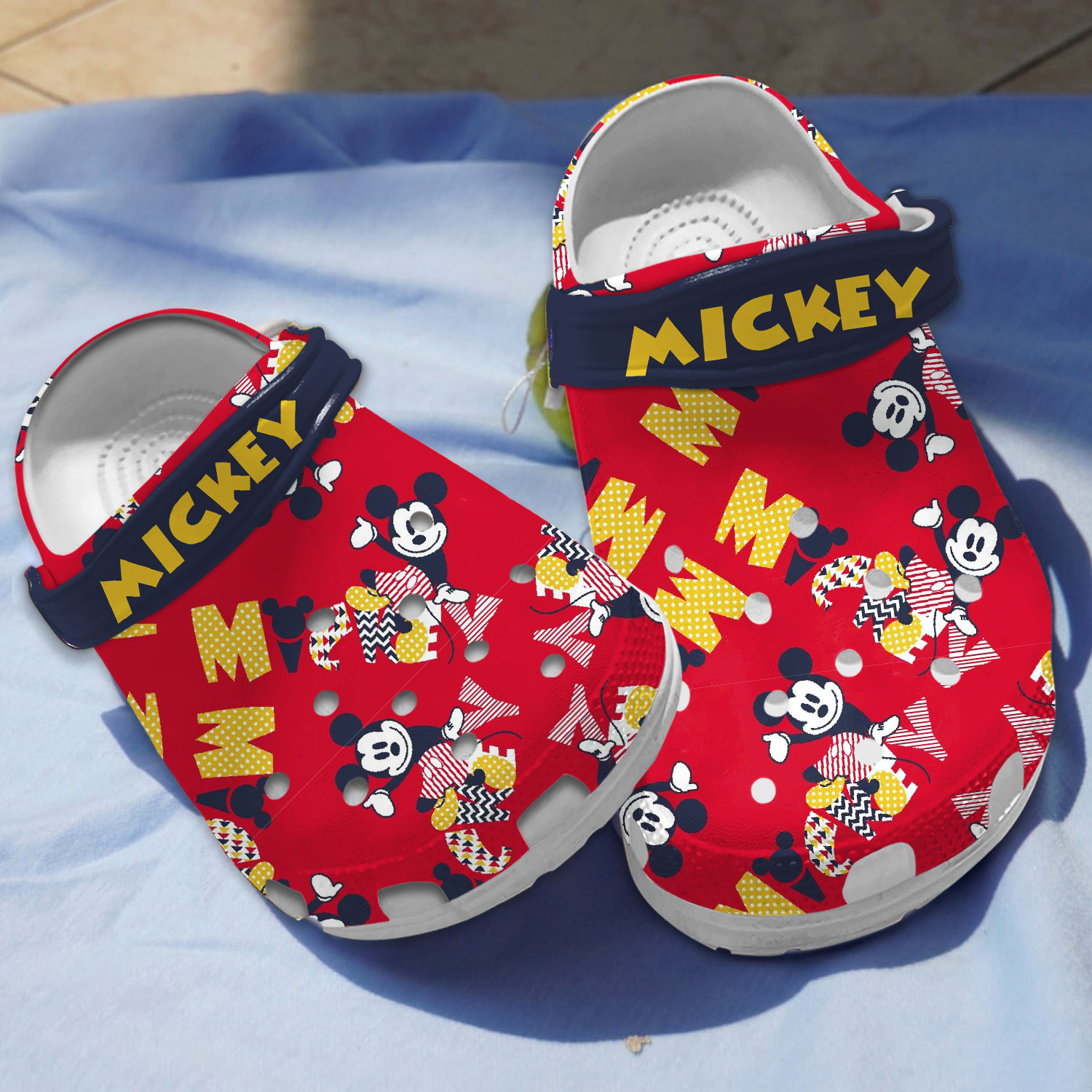 funny mickey mouse red unisex clogs for kids 26 adults 77q2i