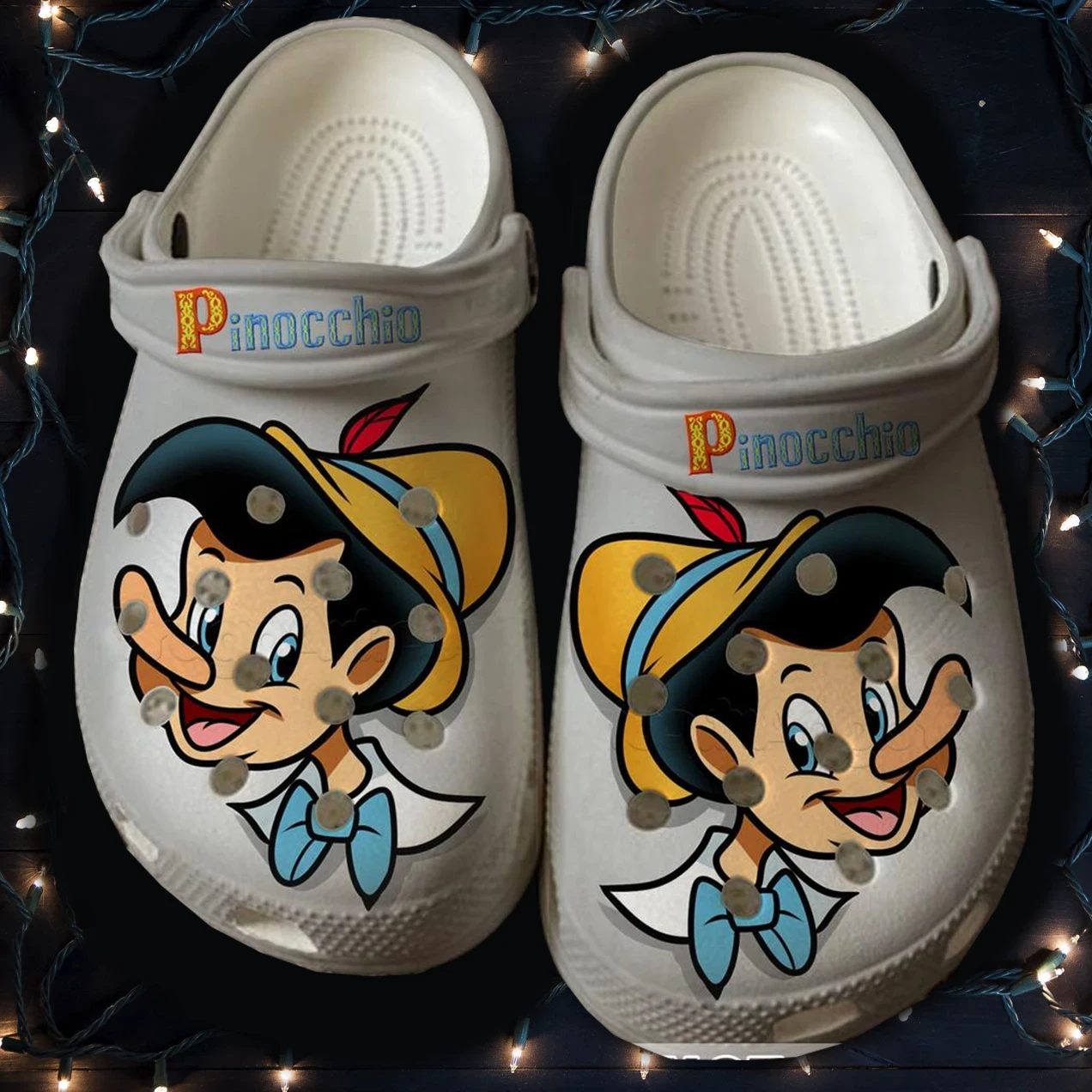funny pinocchio cartoon clogs shoes 0izfh