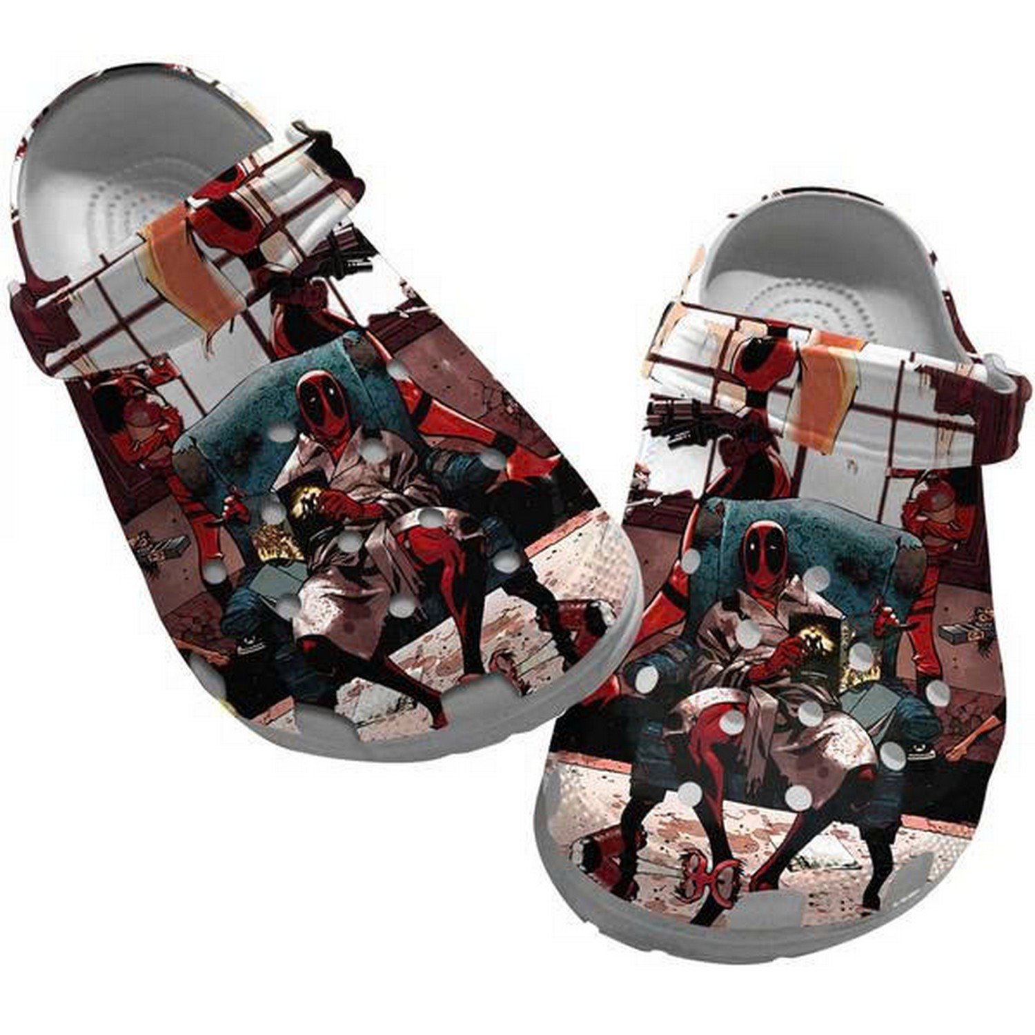funny relaxing deadpool clogs for kids 26 adults arrvv
