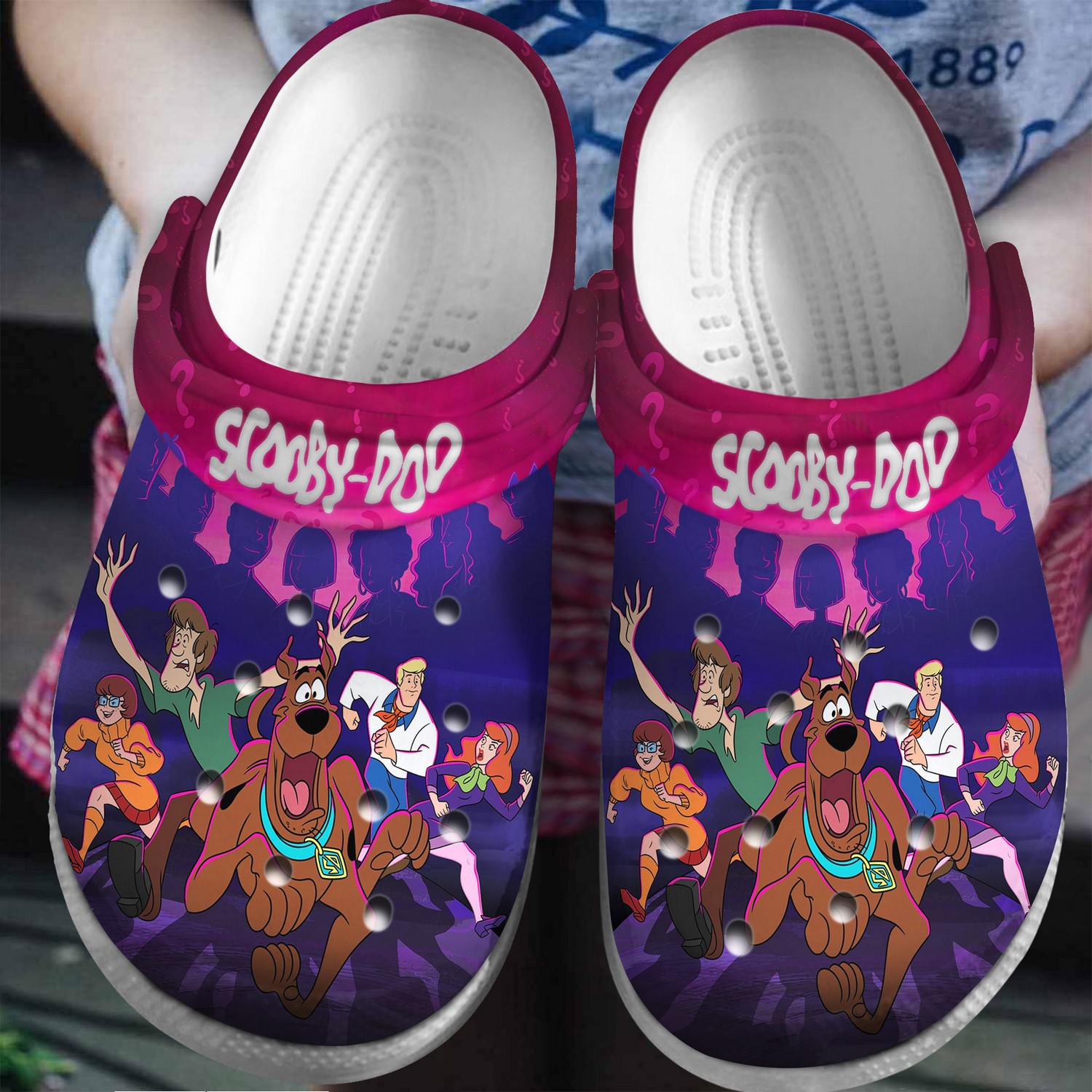 funny running scooby doo cartoon clogs for kids and adults fast shipping vllhb