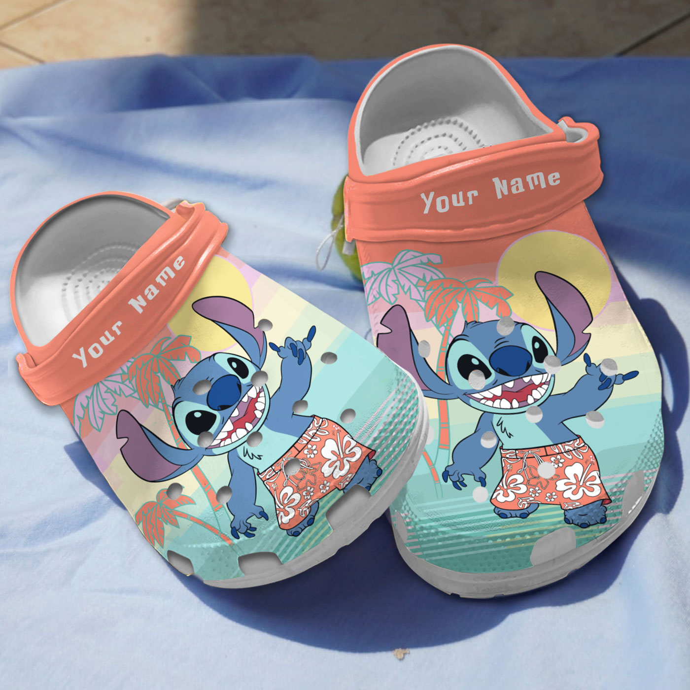 funny stitch tropical vibe new clogs shoes u5gmh