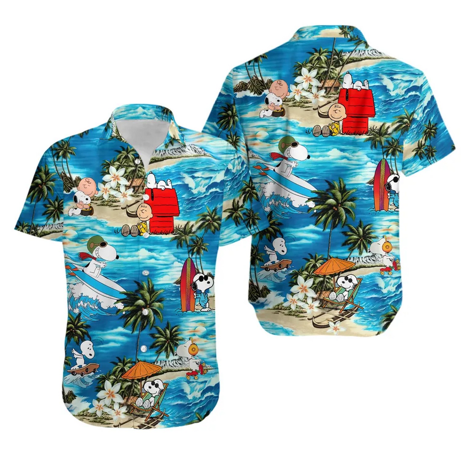 funny summer with snoopy hawaiian shirt bkavs