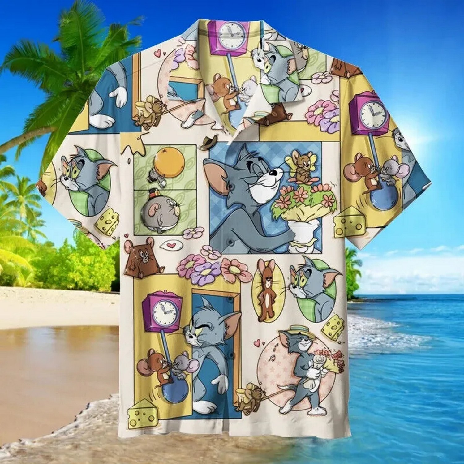 funny tom and jerry hawaiian shirt uaieo