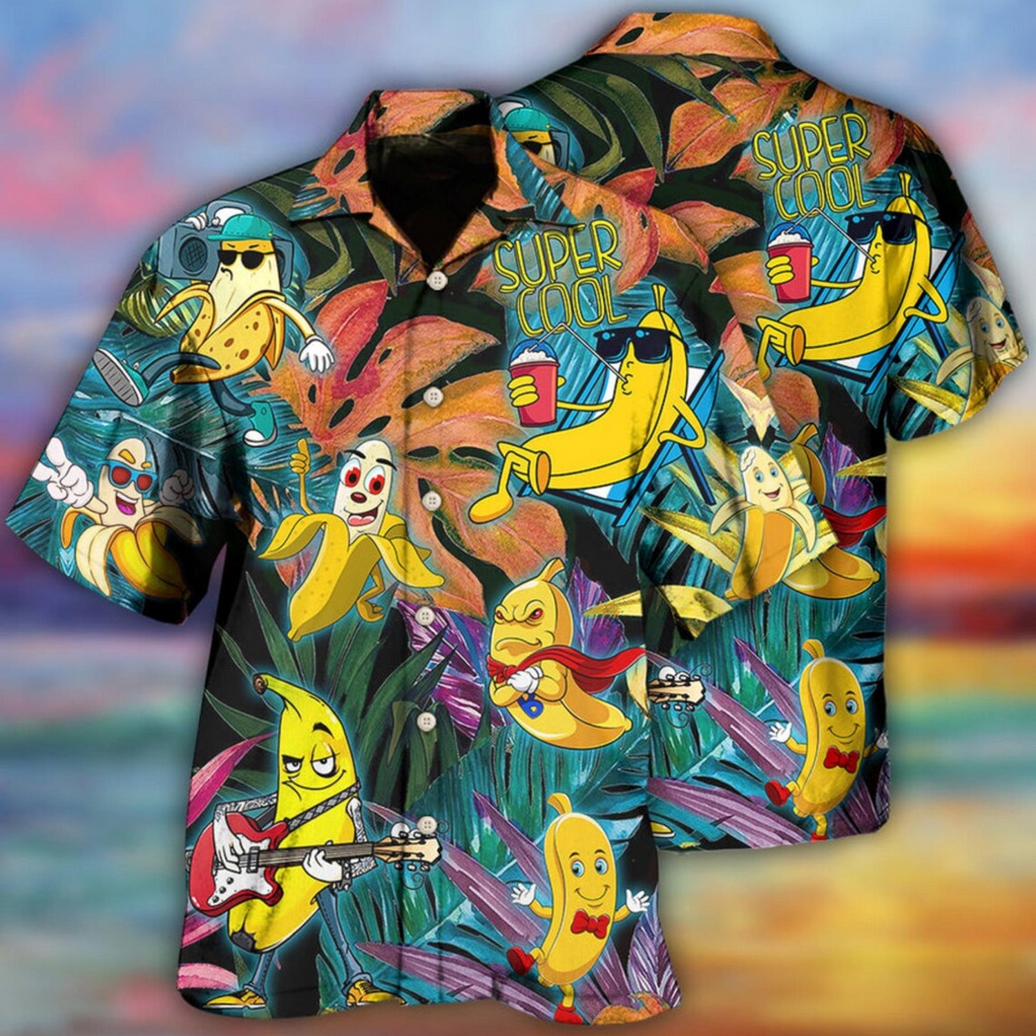 funny tropical banana hawaiian shirt aduzh