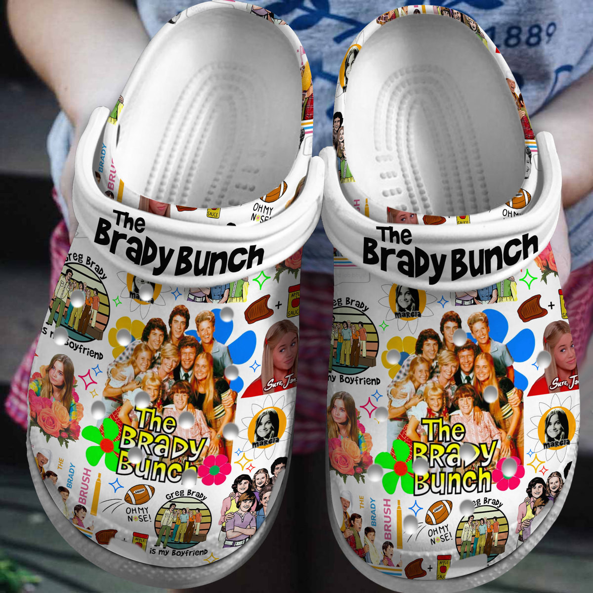 funny white the brady bunch movie clogs for kids and adults vtbpc