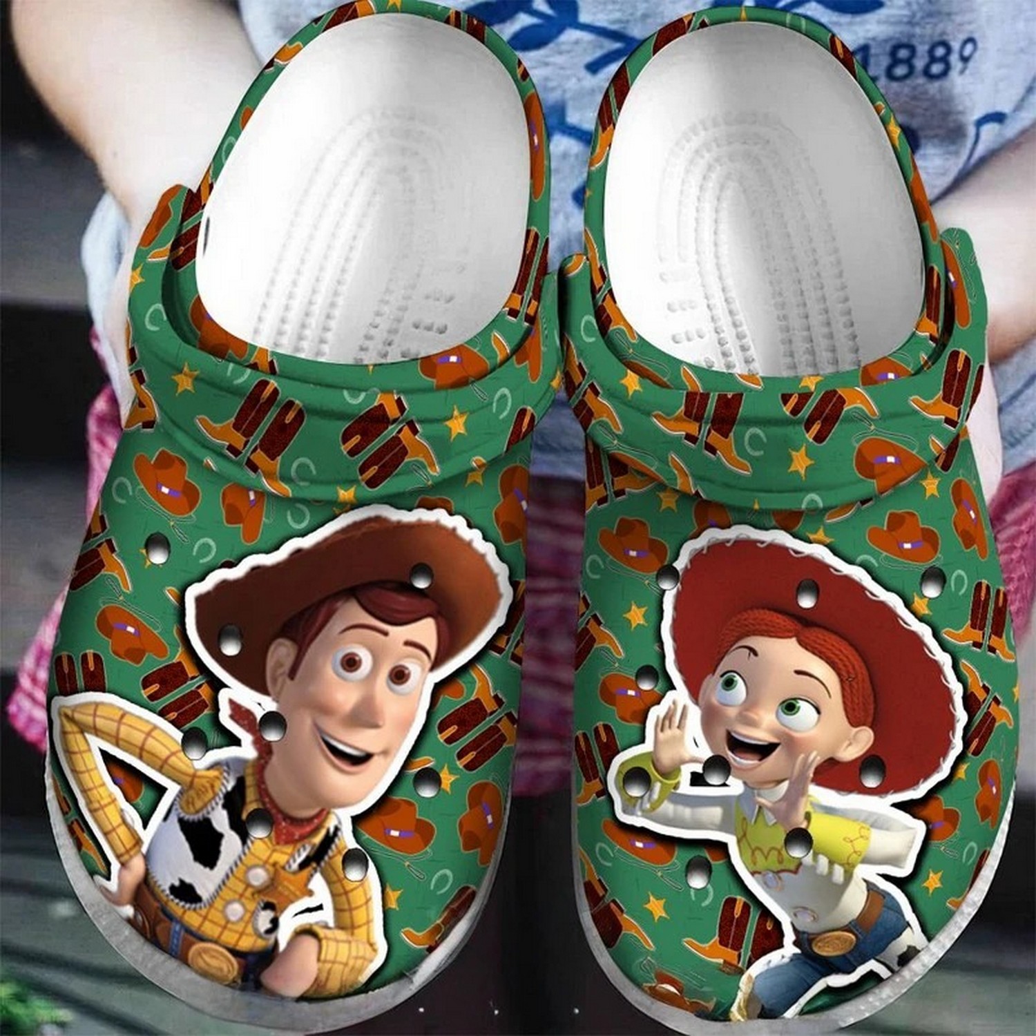 funny woody and jessie toy story clogs for kids 26 adults c1ah4