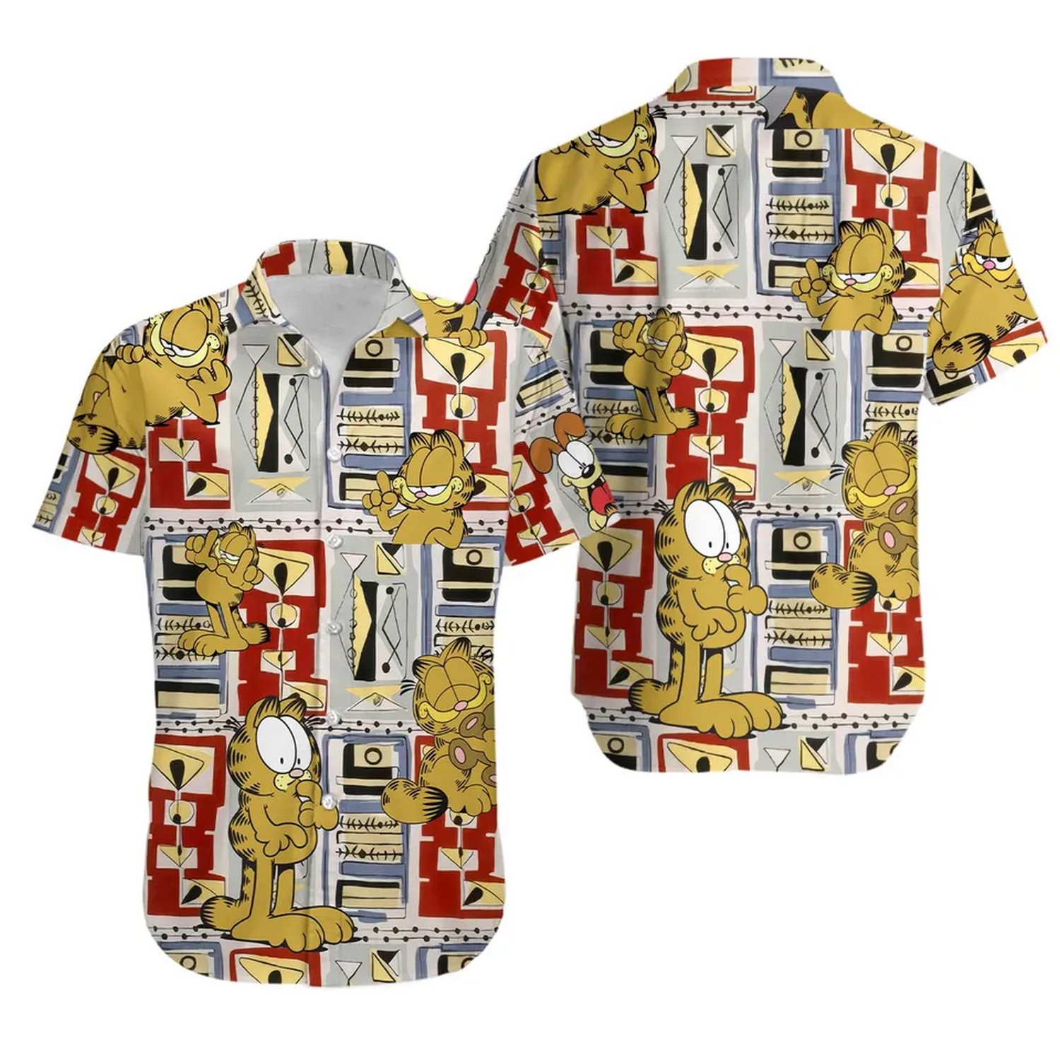 garfield vacation hawaiian shirt nnq11