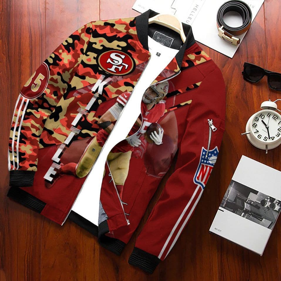 george kittle san francisco 49ers bomber jacket 039 c3vzc