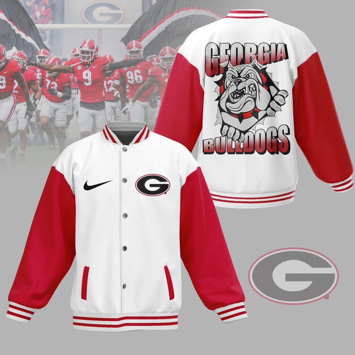 georgia bulldogs cool baseball jacket for fans t39gx