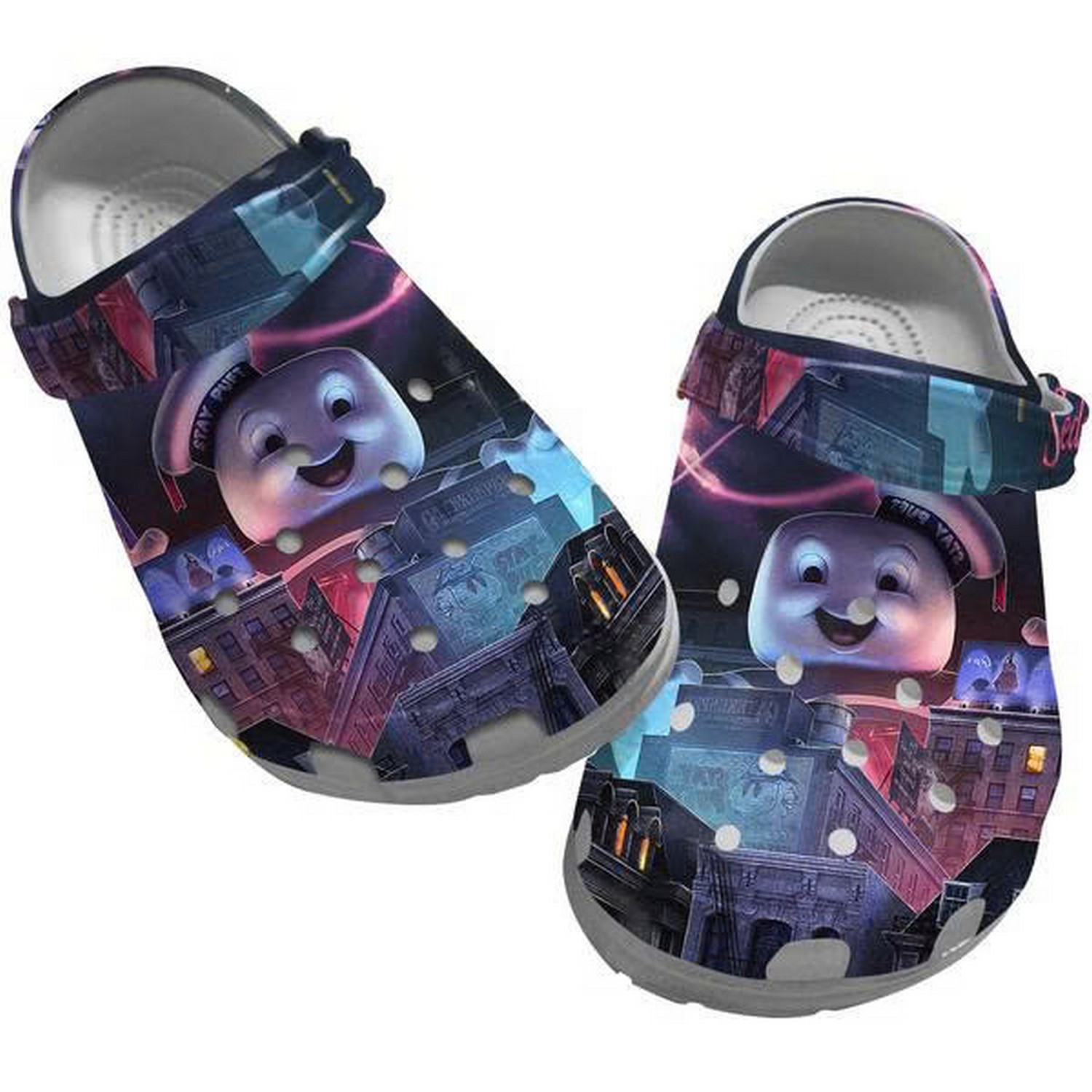 ghostbusters stay puft marshmallow man clogs for kids and adults 5wbzx