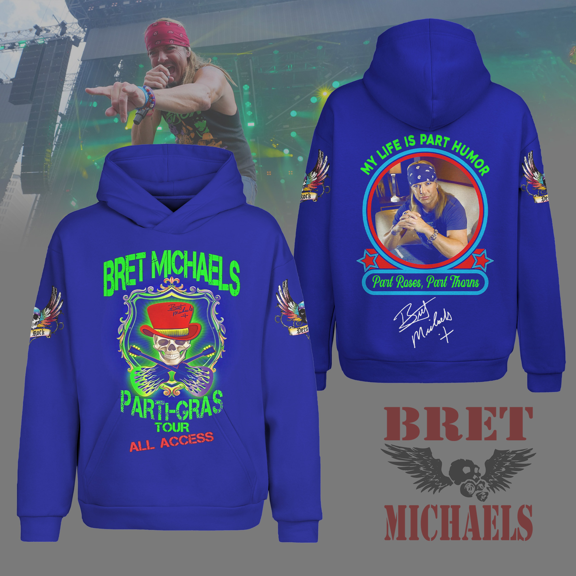 gleammerch bret michaels hoodie gift for fan xkxvf