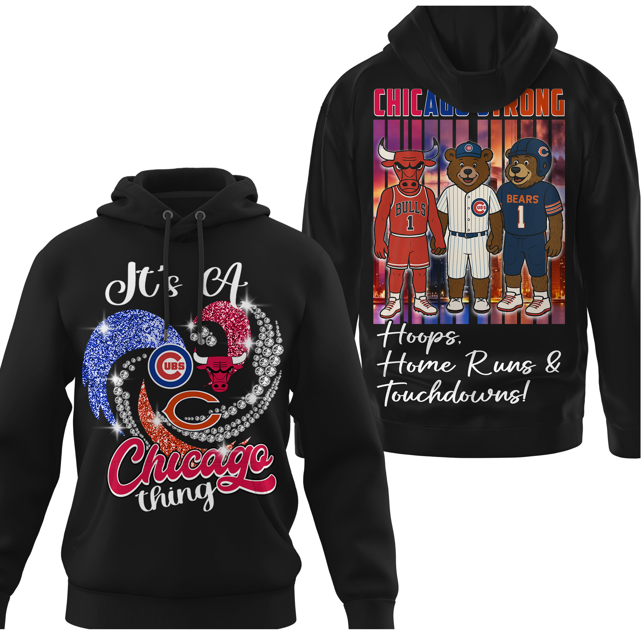 gleammerch chicago cubs hoodie gift for fan dq8up