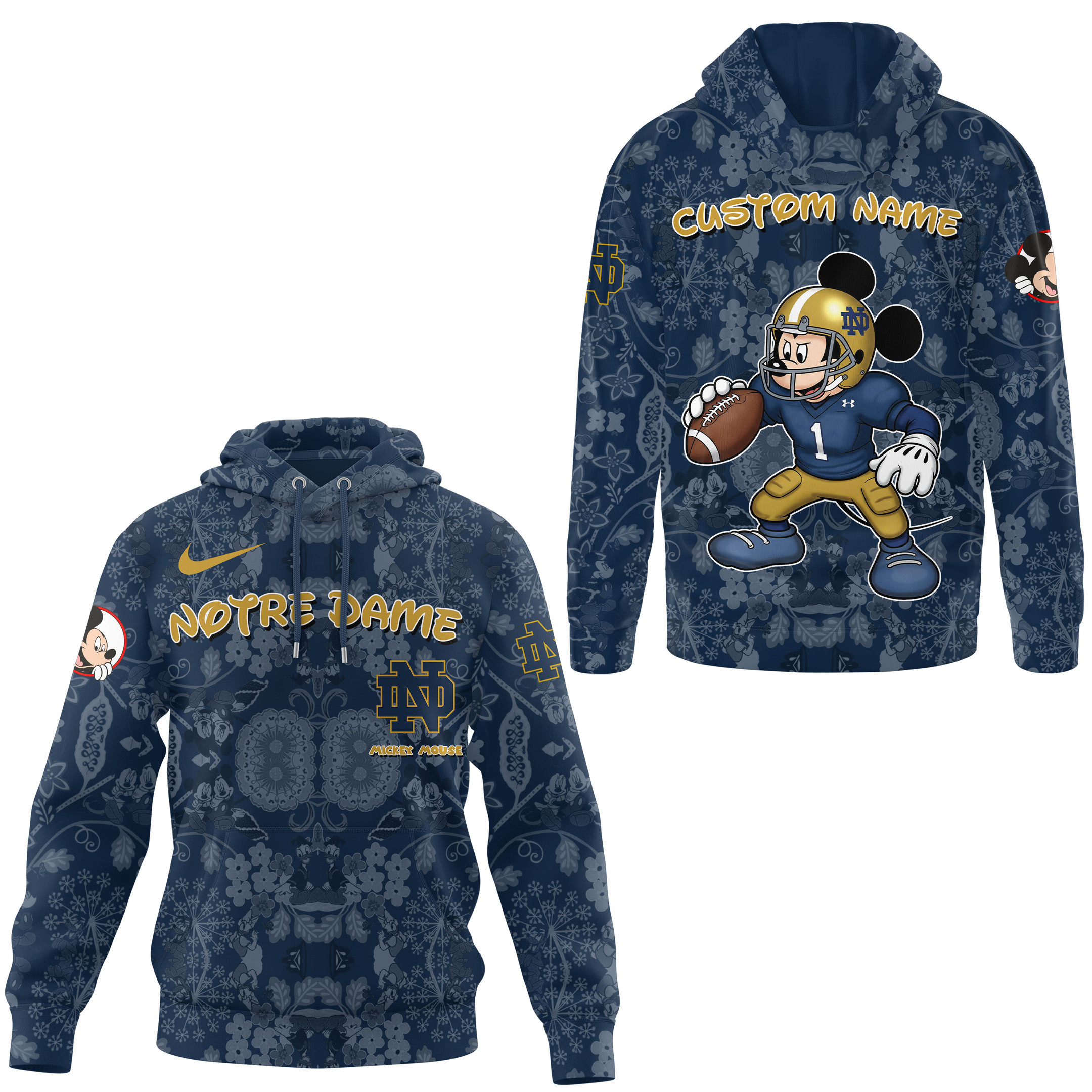 gleammerch notre dame fighting irish hoodie gift for fan hvfac