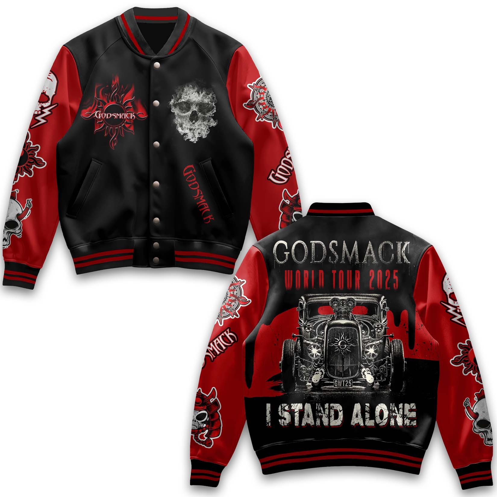 godsmack i stand alone cute baseball jacket spm7t