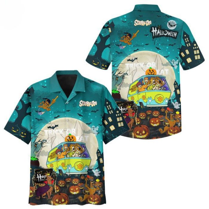 going to the pumpkins garden trick or treat scooby doo hawaiian shirt su7ui