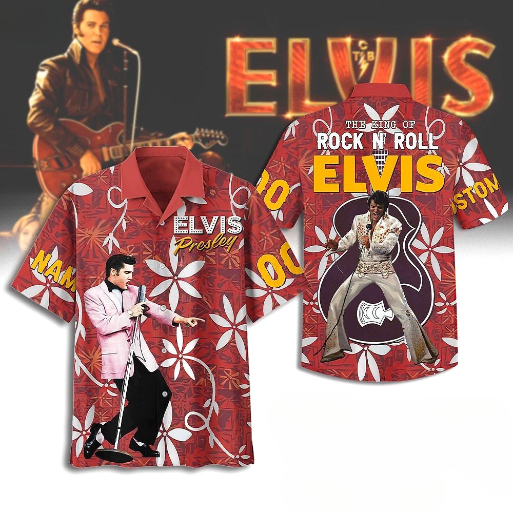 good looking the king of rock elvis presley red hawaii shirt 9ewri