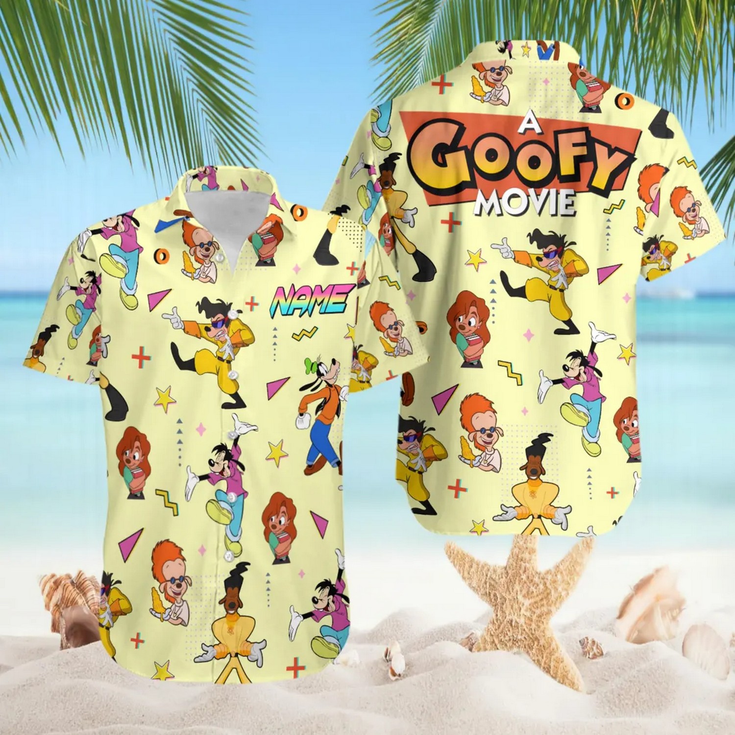 goofy movie summer yellow hawaiian shirt yehie