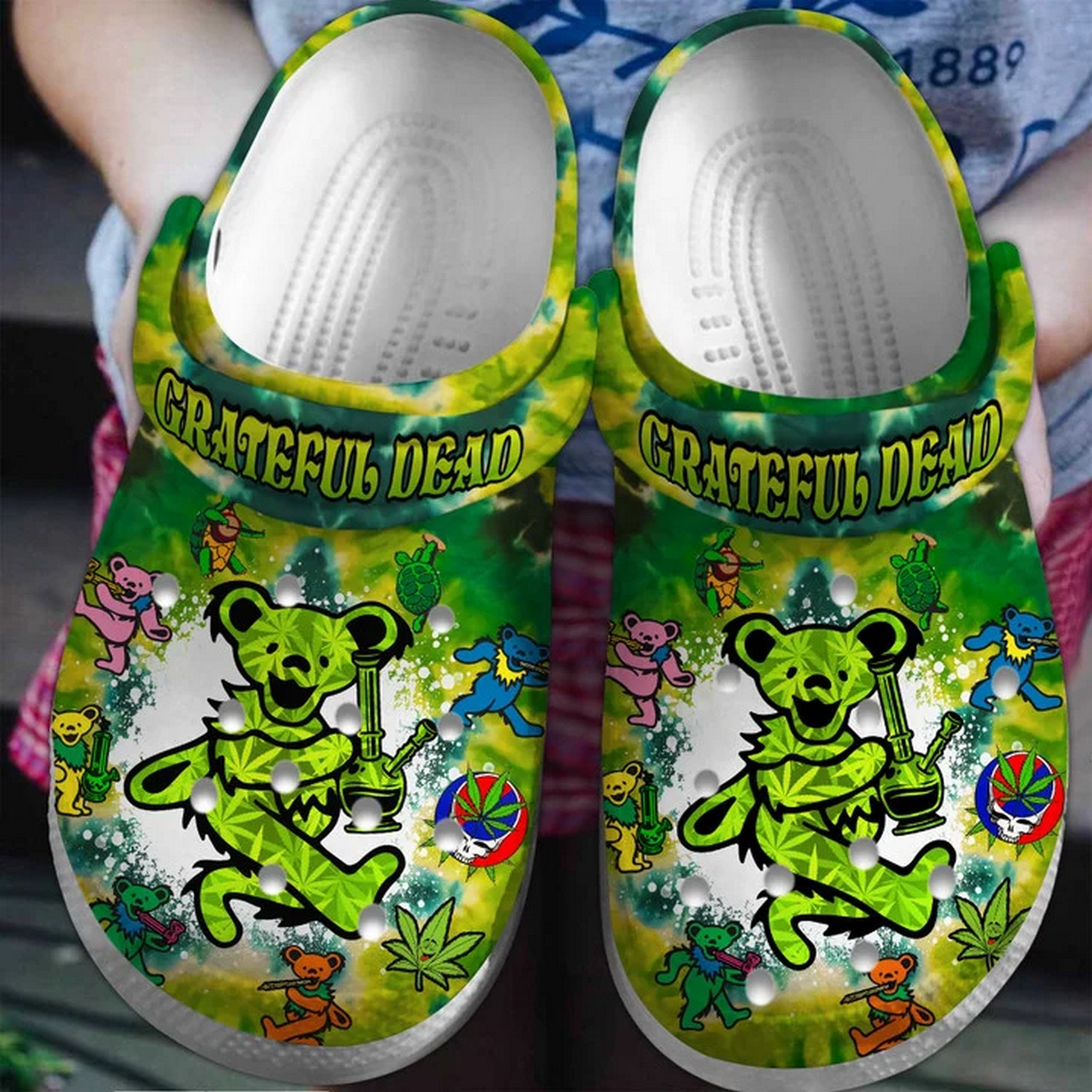 gratefull dead music smoke 420 clogs for kids and adults fast shipping jumwh