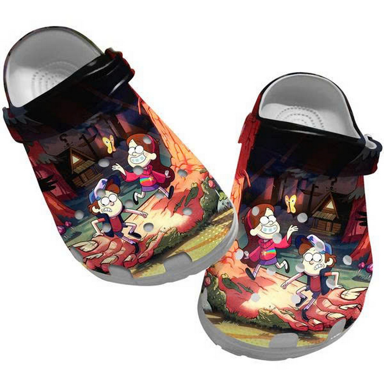 gravity dipper and mabel across bigfoot clogs for kids 26 adults z5rux