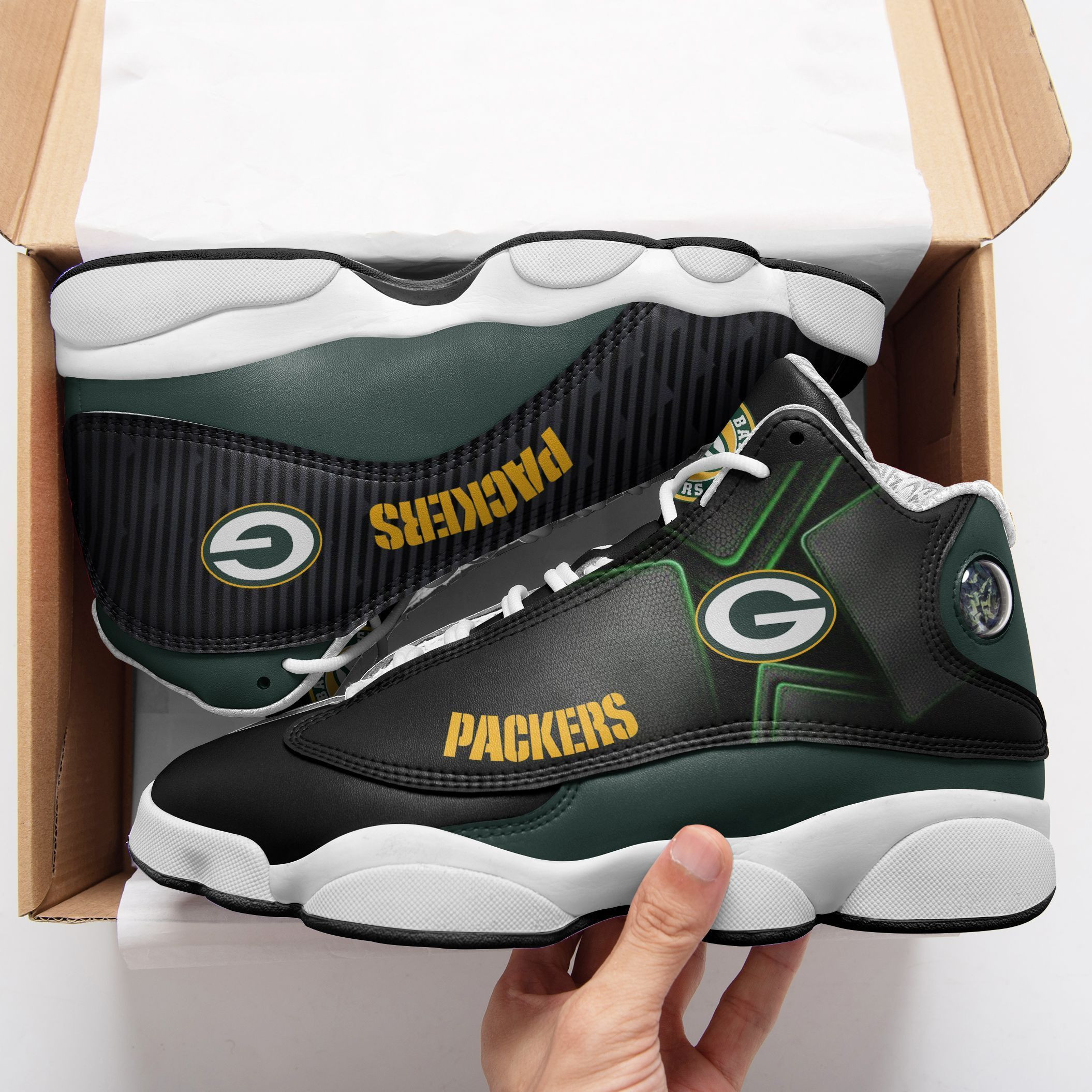 green bay packers air jd13 sneakers 725 vs5cj