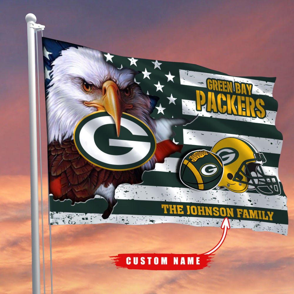 green bay packers flag custom name tm4mk