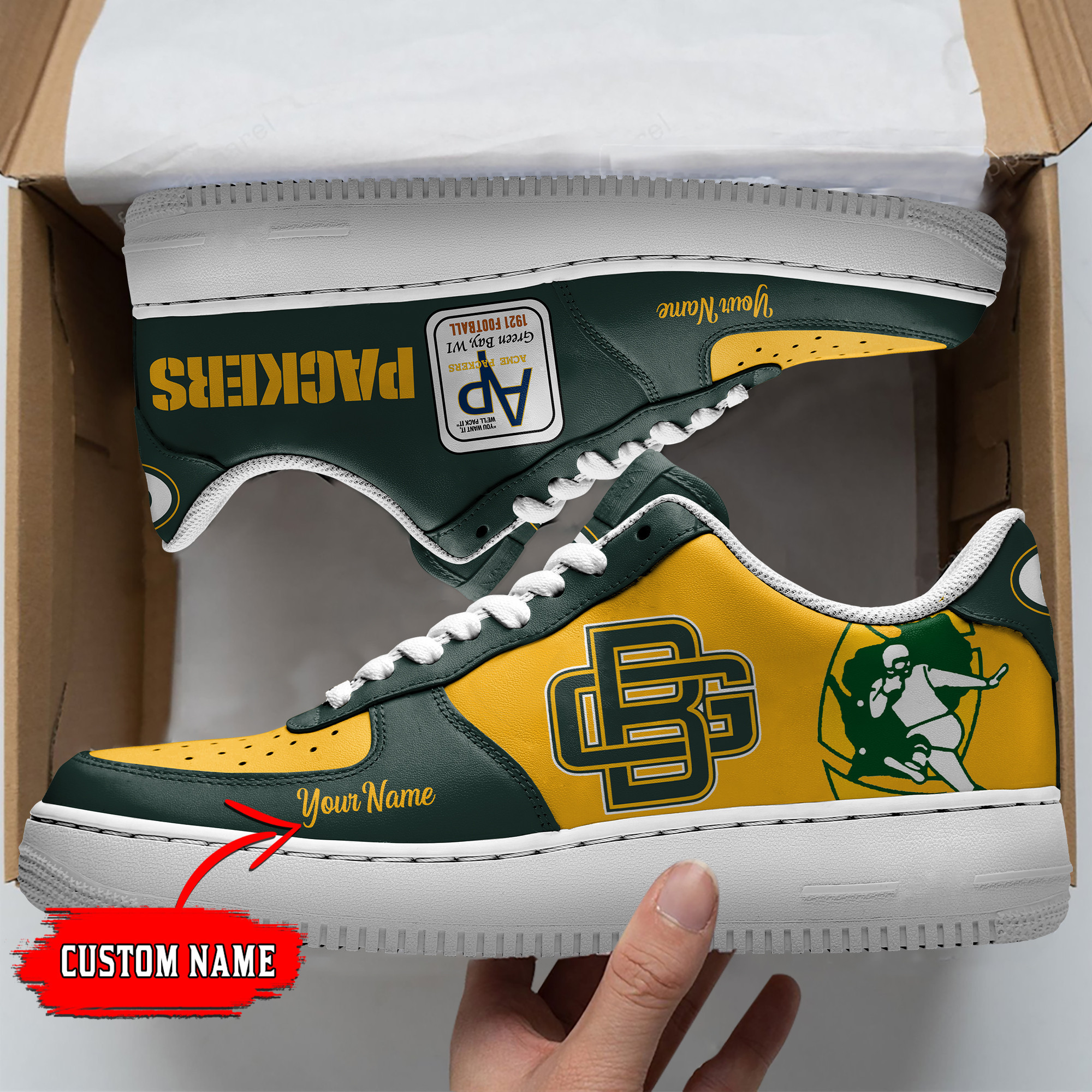 green bay packers personalized af1 shoes bg18 367qz