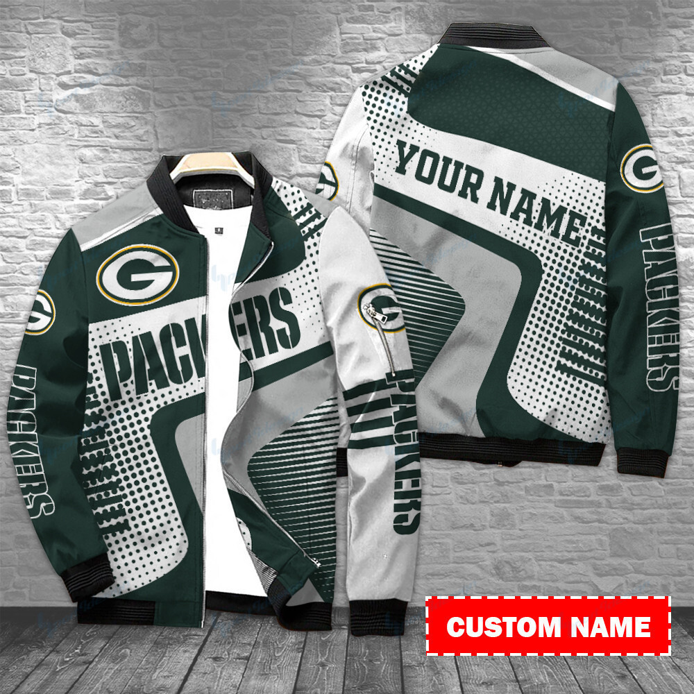 green bay packers personalized bomber jacket bg361 j5yks