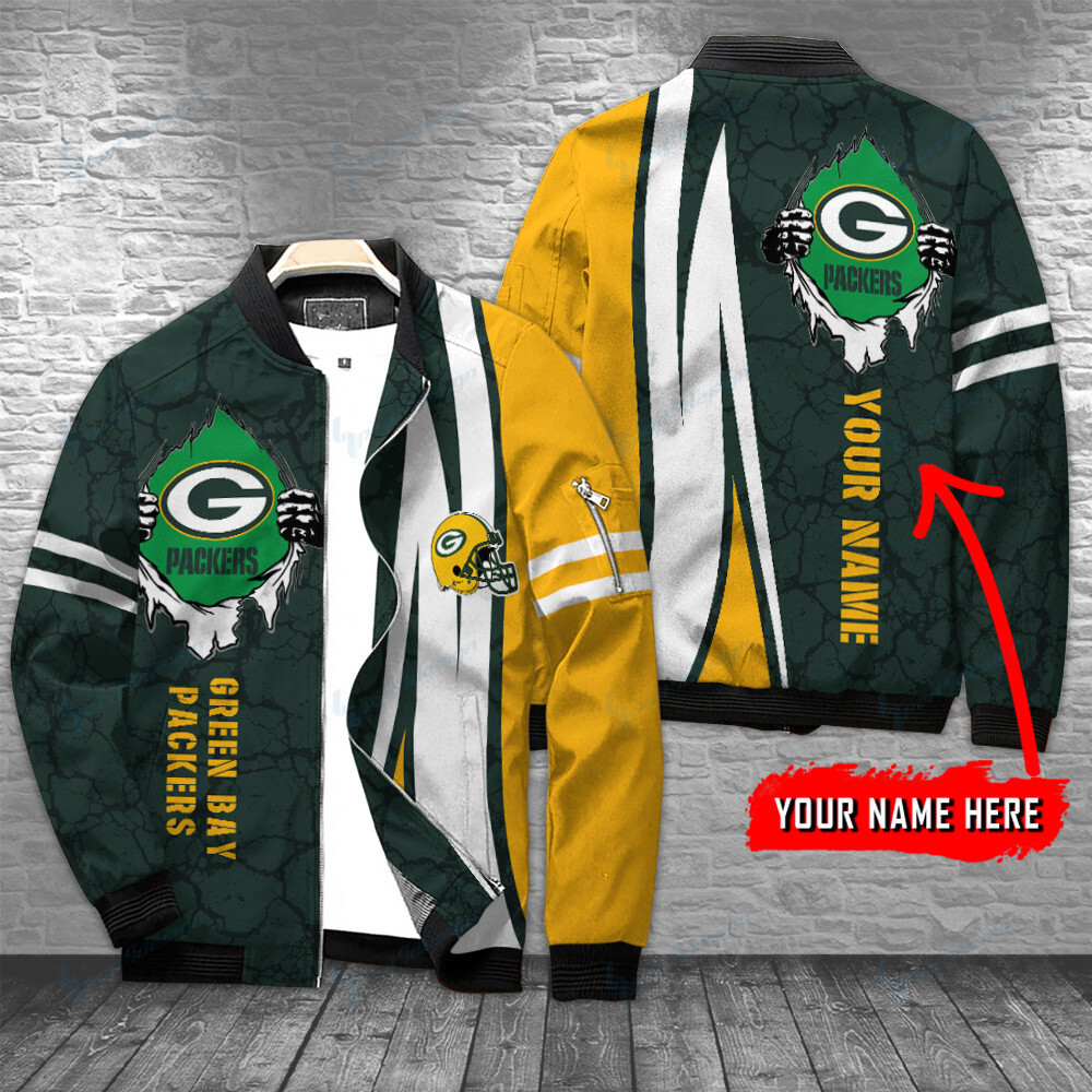 green bay packers personalized bomber jacket bg369 vlnmt