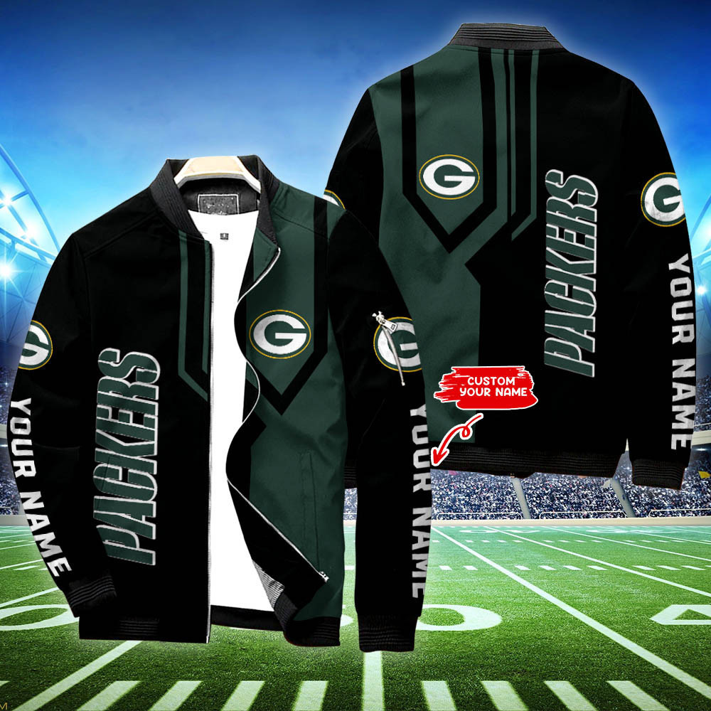 green bay packers personalized bomber jacket bg490 xknye