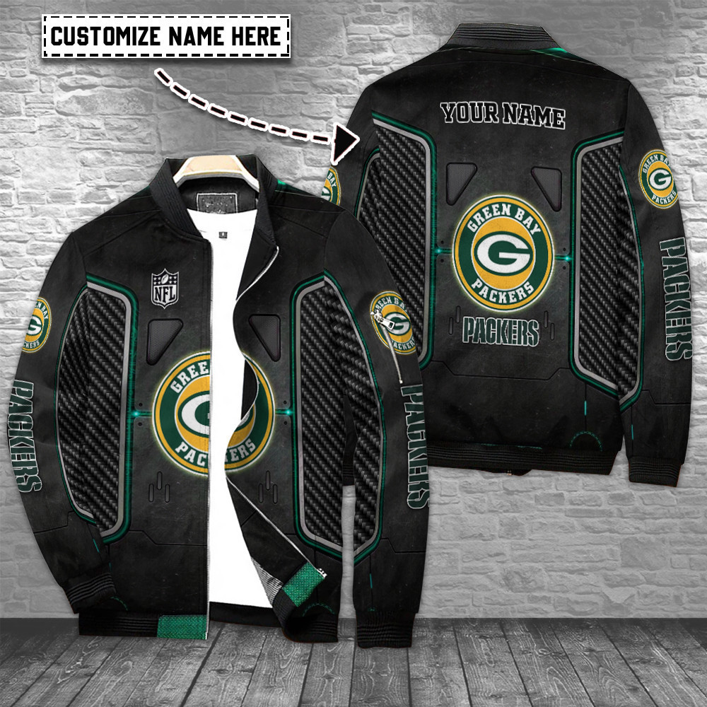 green bay packers personalized bomber jacket bg582 kini8