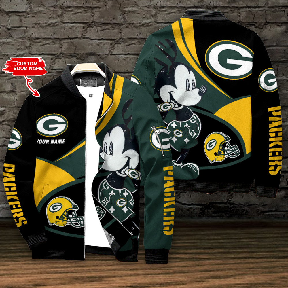 green bay packers personalized bomber jacket bg774 9eksn